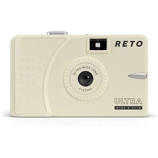 RETO Ultra Wide Slim 35mm Film Camera 22mm Lens RETO Ultra Wide & Slim 35mm Film Camera - 22mm Lens, Focus Free In Pastel Pink Ultra Wide Film Camera