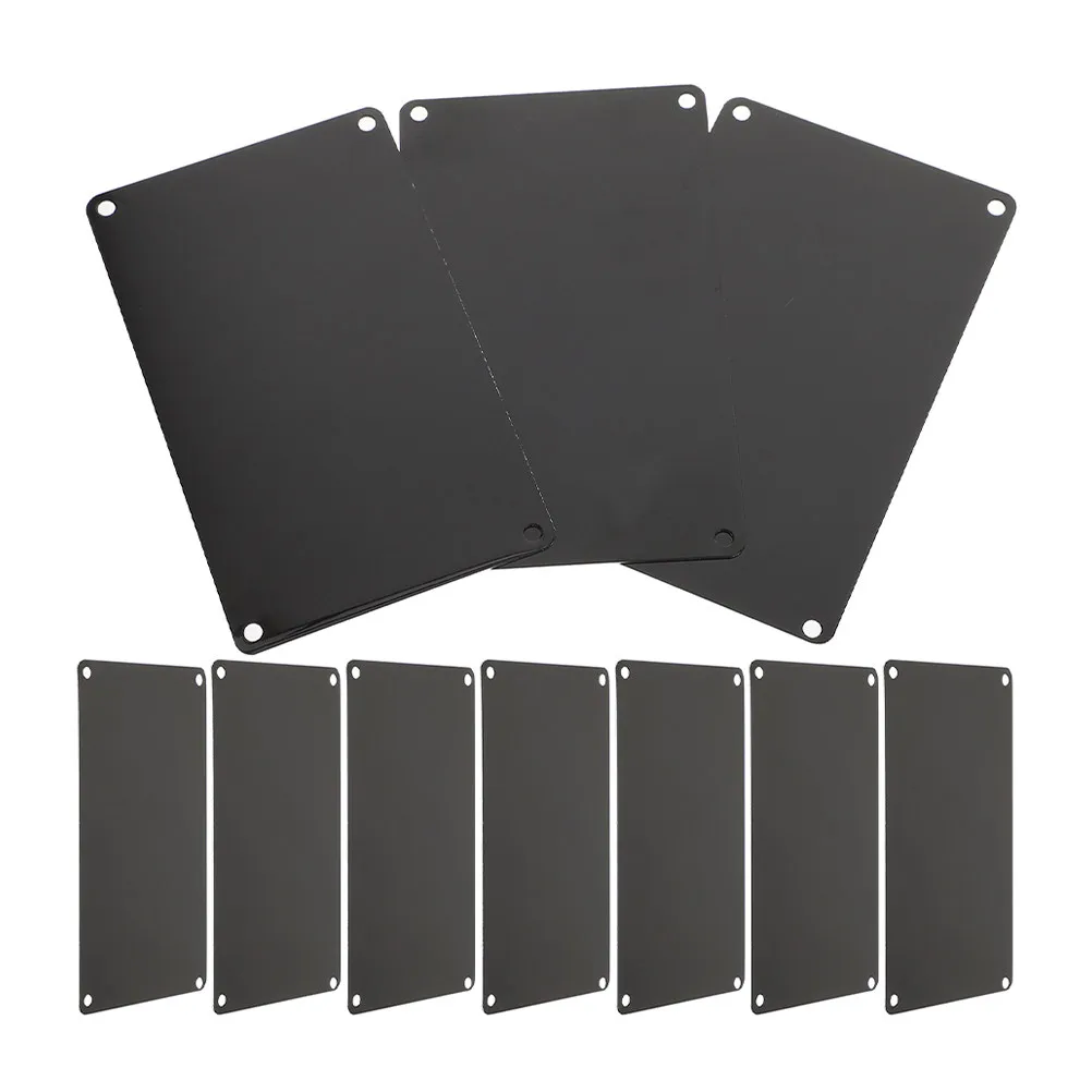 10Pcs 빈 알루미늄 사인 플레이트 DIY 조각 금속 이름표 사무실 문 홈 가든 파티 소박한 장식 공예 인쇄