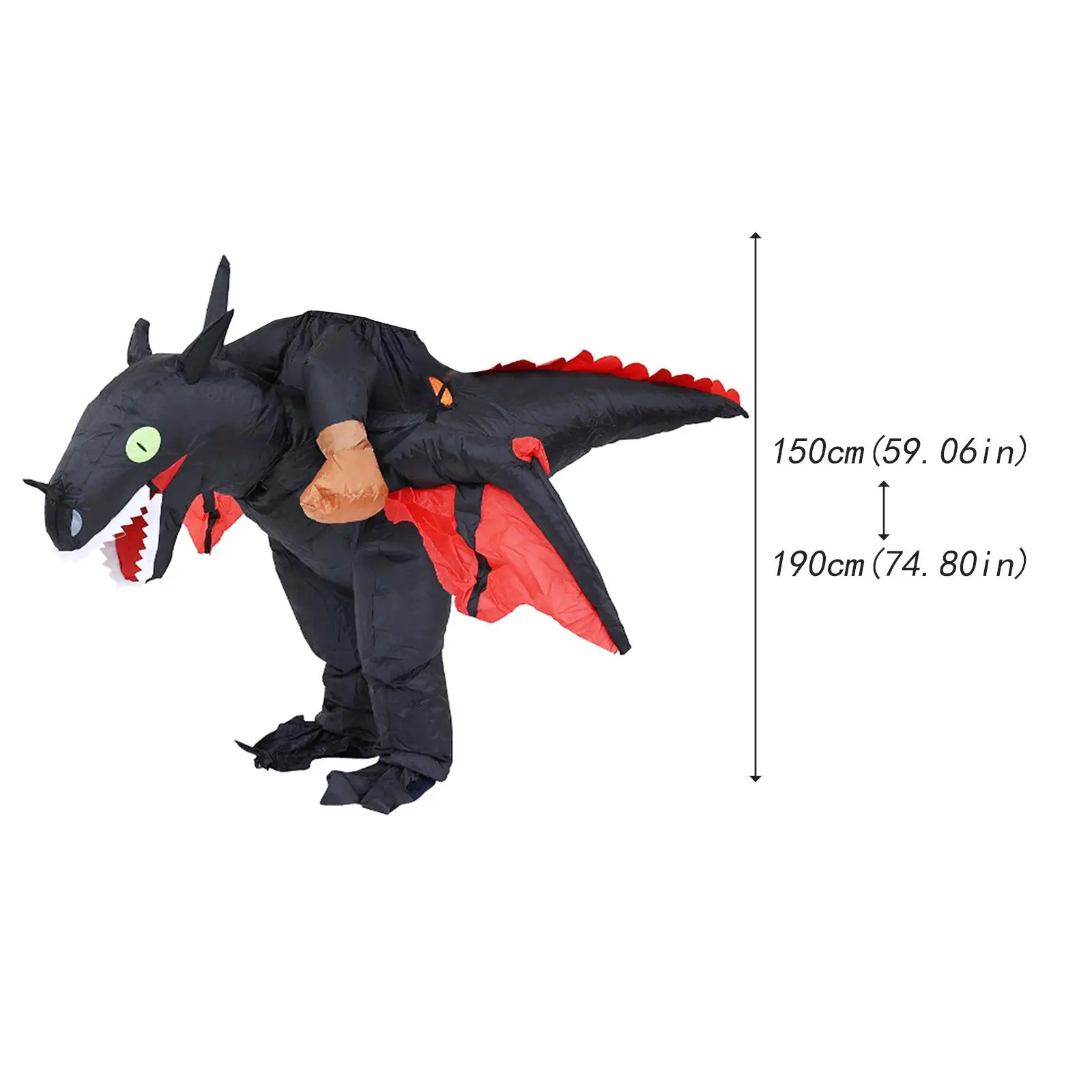 Inflatable Halloween Dragon Costume Dress up Suit with Air Blower Outfit for Festival Stage Performance Party Carnival Holiday Inflatable Halloween Dragon Costume Dress up Suit with Air Blower Outfit for Festival Stage Performance Party Carnival Holiday