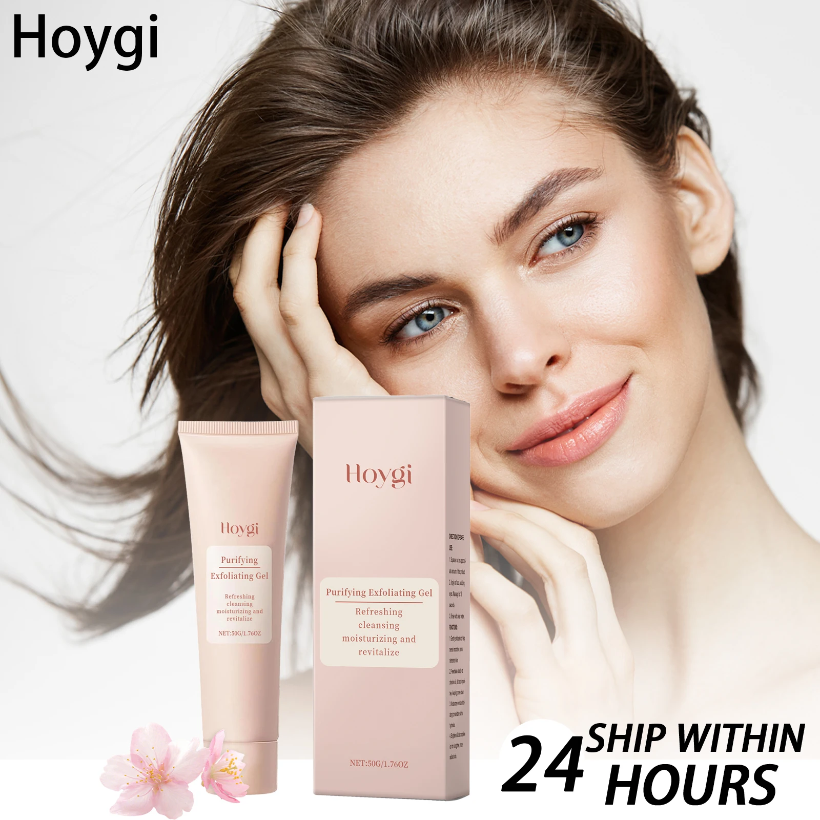Hoygi Niacinamide Face Scrub 50g Gentle Exfoliating Gel For Women Daily Face Wash Brightening Exfoliator Moisturizing Skin Care