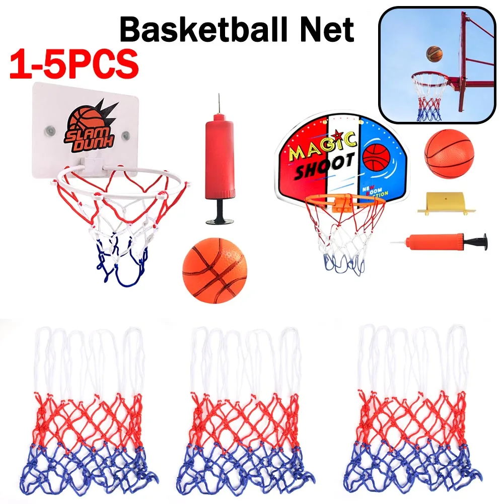 Standard Mini Tri-Color Basketball Hoop Set with 1 Ball and 1 Inflatable Pump for Kids Youth Adult Indoor Outdoor Funny Game Toy basketball hoop