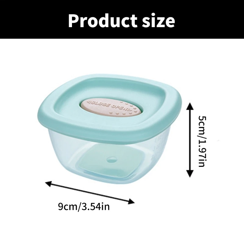Set of 4pcs Baby Freezing Container Box Secure Seal Dishwasher Safe Storage Case for Easy Meal Preparation
