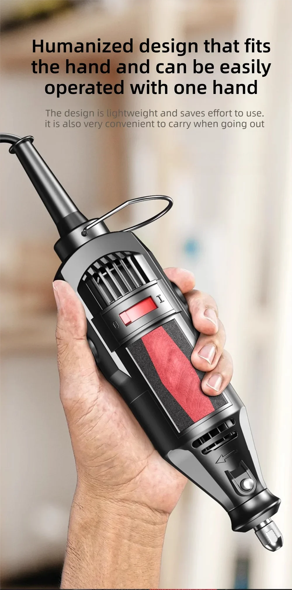 JH 220V High-Power Electric Grinder Small Handheld Jade Carving Polishing Artifa