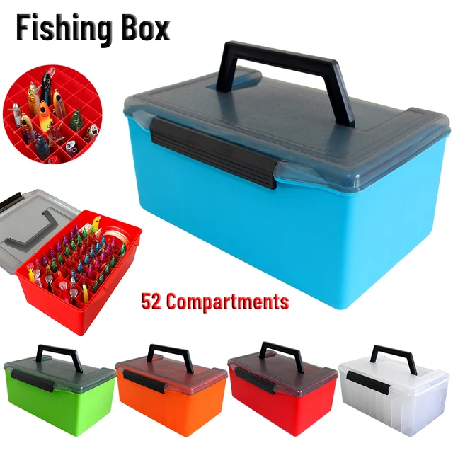 Shrimp Storage Box 52 Compartments Fishing Tackle Box Built in