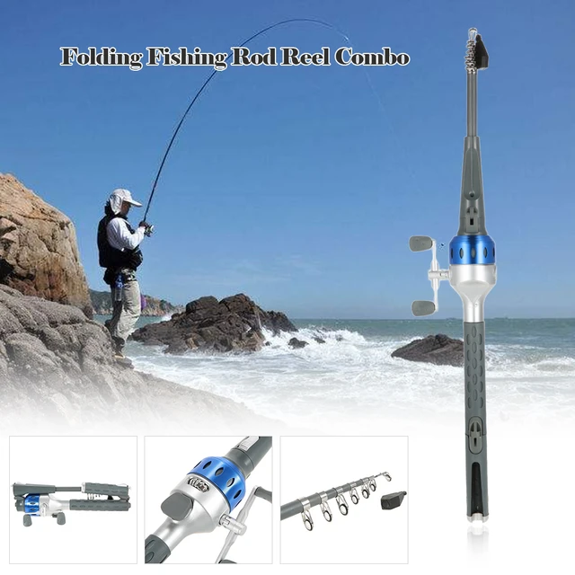 151cm Mini Folding Fishing Rod Foldable Telescopic Fighing Pole Fishing Rod  Reel Combo with Fishing Lures Line Fishing Tackle - AliExpress