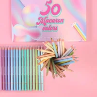 12/24/50/72/80 Macaron Pastel Colored Pencils Professional Soft Core Pencil Adults Kids Beginners Sketching Shading Art Supplies 2