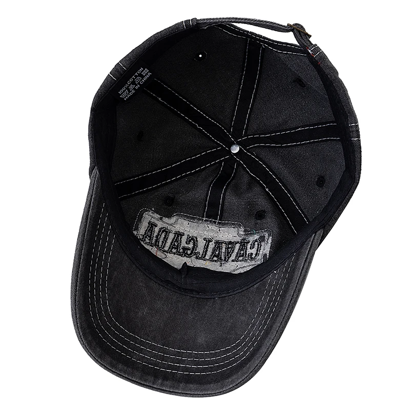 New Design Original Bull Head Label Printing Baseball Cap Vintage Block Color Cap Adjustable Women Men Dad Hats