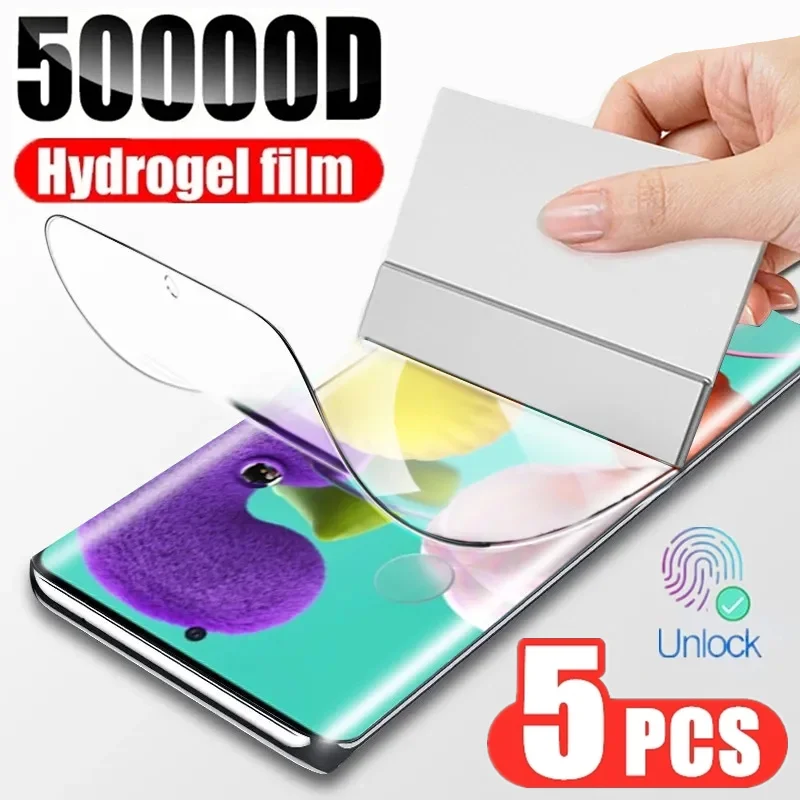 

5Pcs Hydrogel Film for Samsung Galaxy A54 A34 A14 A13 A53 A52 A12 A33 A23 A32 A51 A52S A73 A72 A03 M12 M32 M52 Screen Protector