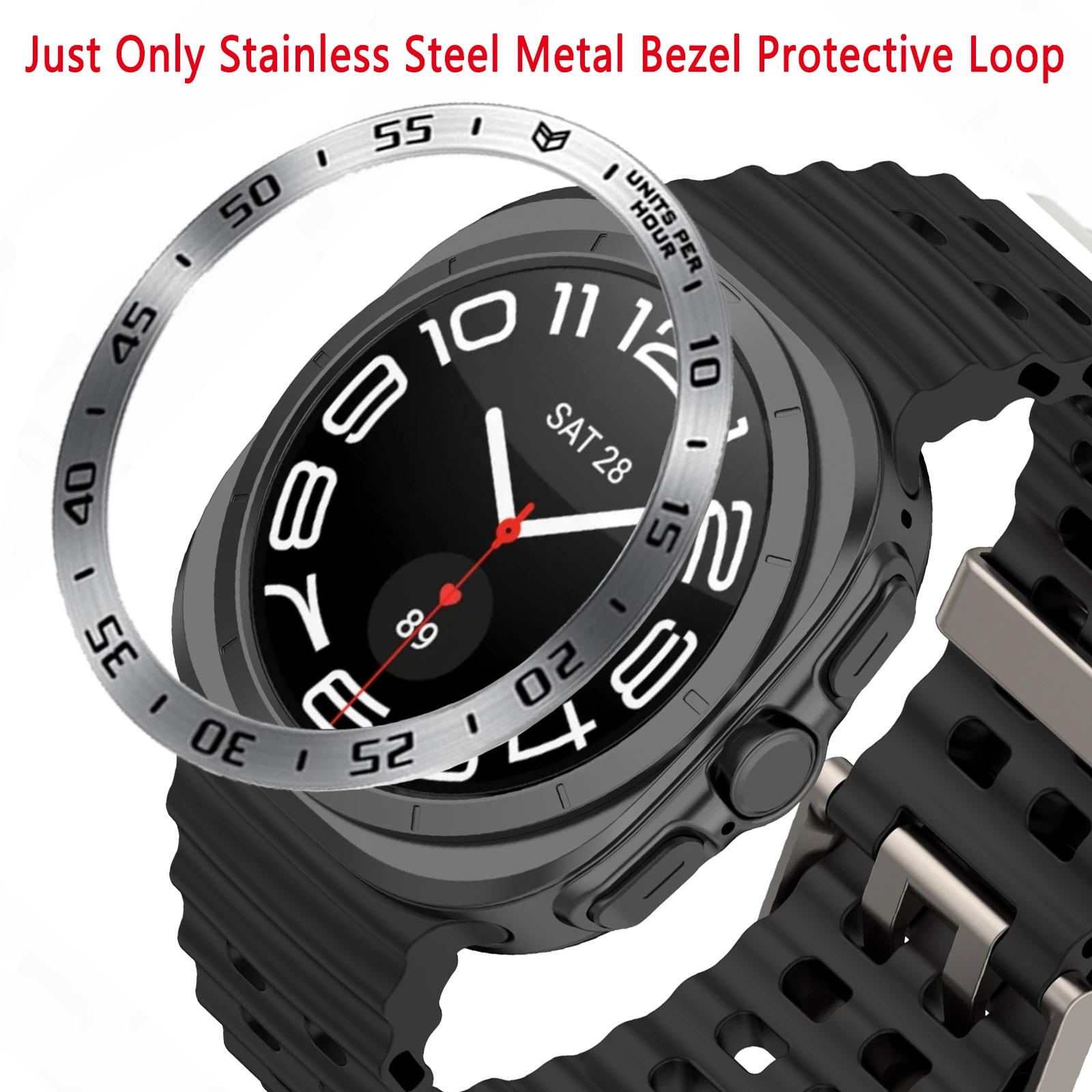 Premium Metal Bezel Ring Case - Smartwatch Protector with Steel Frame Shell