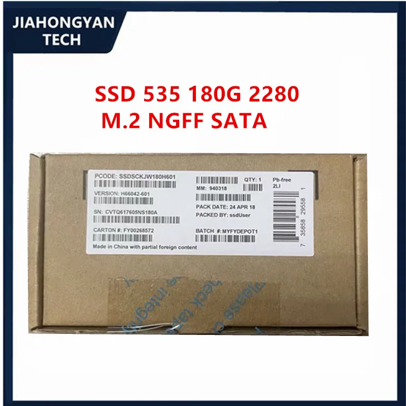 인텔 535 180G M.2 NGFF sata 프로토콜 2280 솔리드 스테이트 드라이브용 