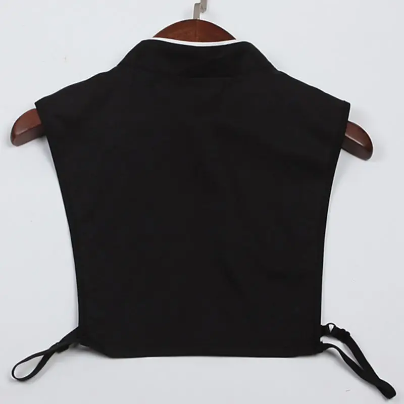 

New Female White Ribbon Bow Tie Fake Collar Button Down Detachable Half-Shirt