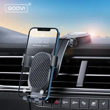 QOOVI Suporte Veicular para Telefone Celular, Base para Smartphone, Fixação por Gravidade, Suporte Não Magnético, iPhone 13, 12, 11, X, Xiaomi, Samsung, Huawei