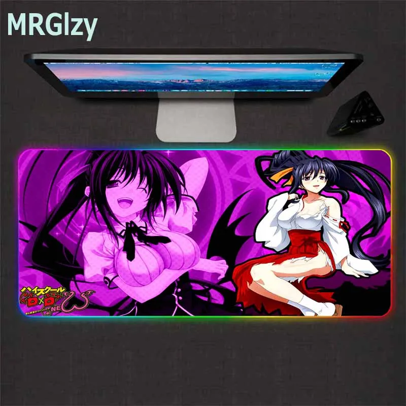 

rgb Anime Large Gaming Mouse Pad Lock Edge Mat for Laptop Computer Keyboard Desk Dota CSGO pad led