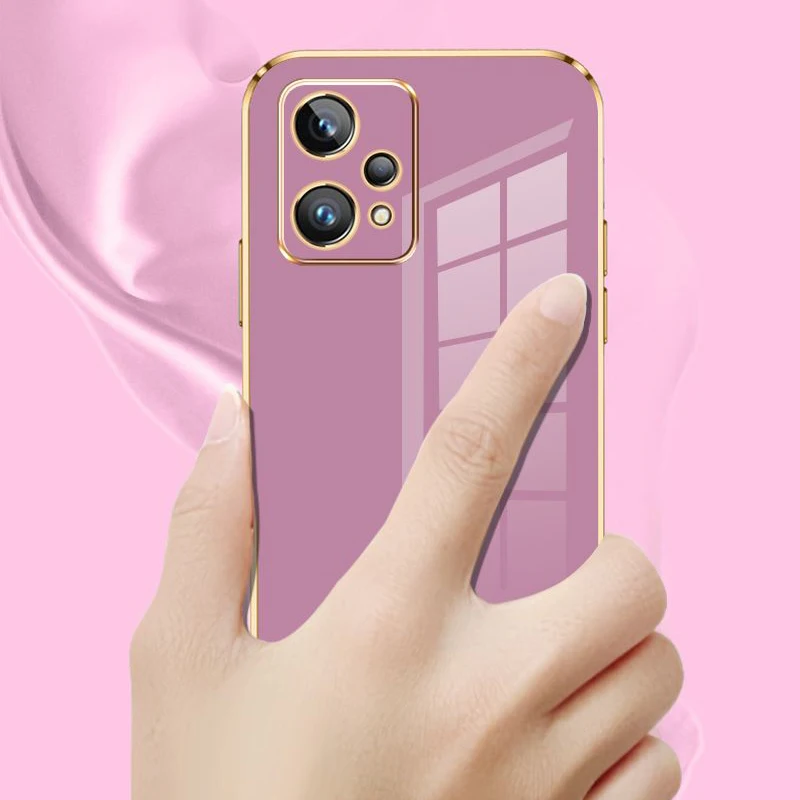 Luxury Square Plating Shockproof Back Cover Phone Case