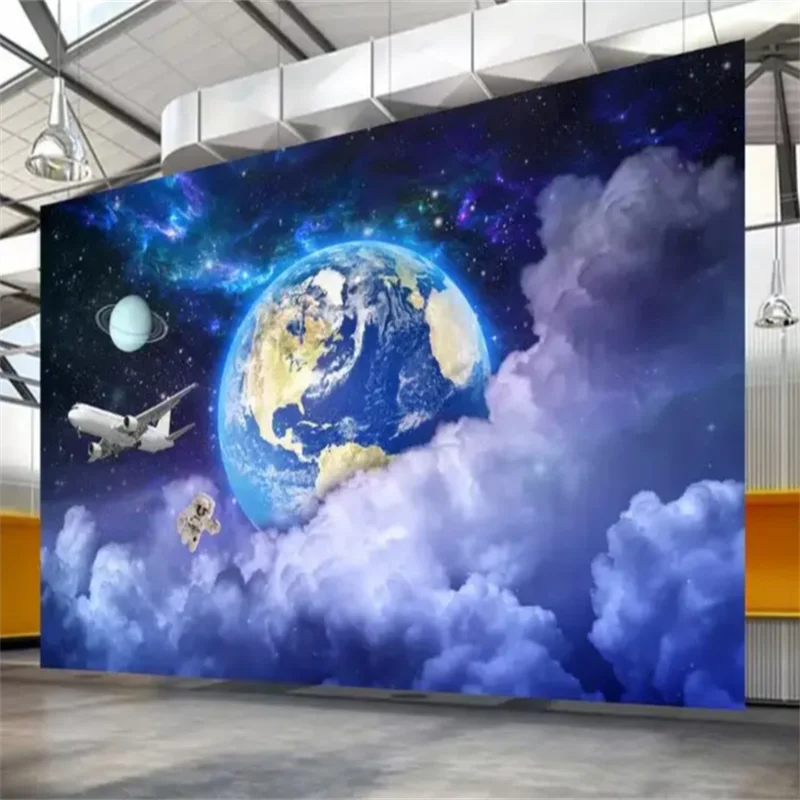Wellyu Papel Parede 3D Grande Murale Cielo Stellato Divano Tv Sfondo Della Parete Albergo Soggiorno Camera Da Letto Carta Da Parati 3D Papel De Parede