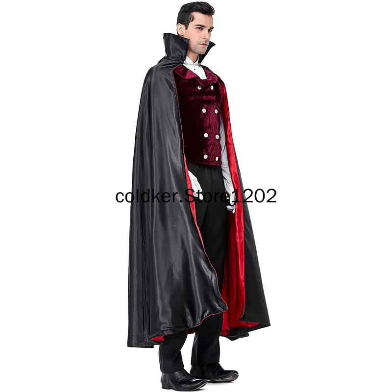 Fantasia masculina de vampiro, traje de luxo para cosplay, colete, calça e  capa, diário vampiro, king drácula, dia das bruxas, cosplay - AliExpress