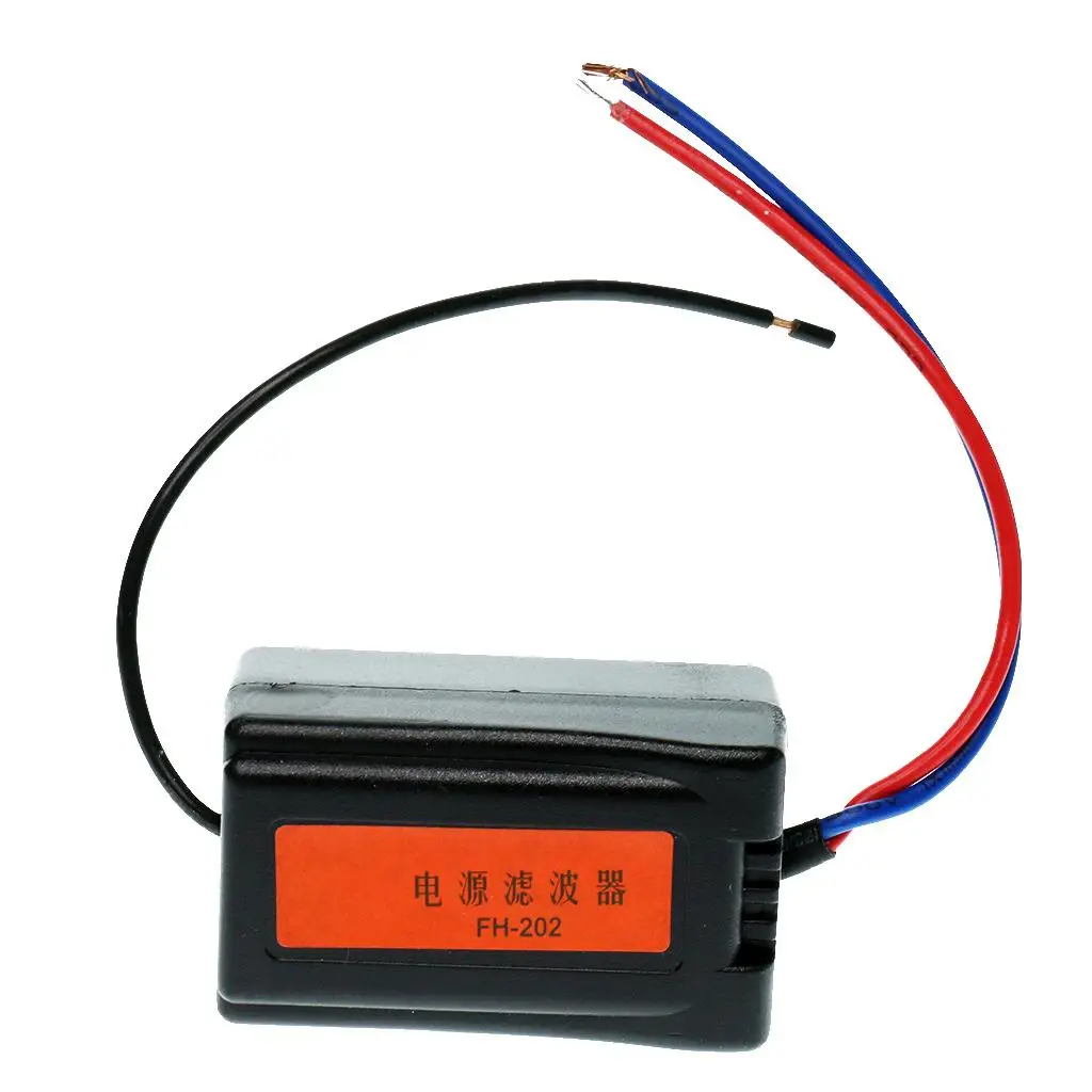 DC 12V Car Radio Audio Pre-wired Noise Filter System Ground Loop Isolator audio noise filter