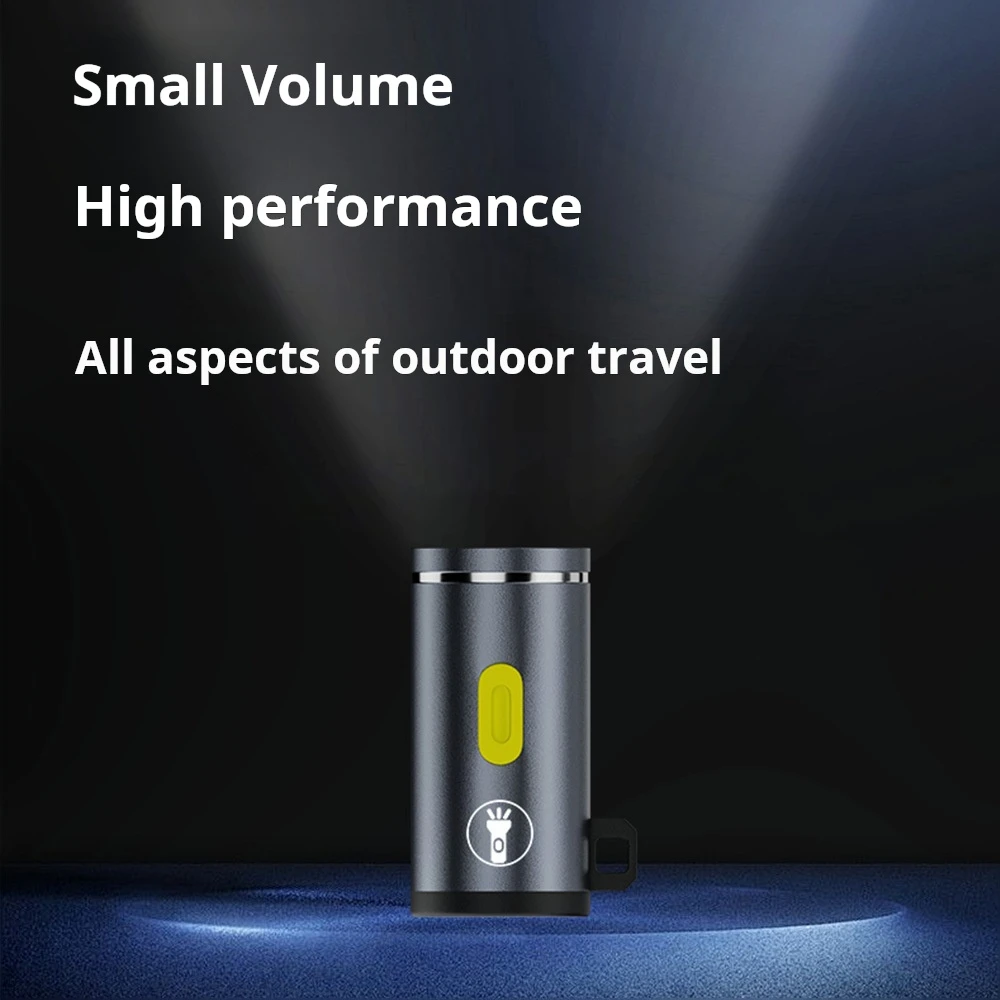 Keychain LED Flashlight Mini Type-C Powered 6g Ultra-Lightweight Aluminum Alloy 210-230LM for Camping Hiking EDC