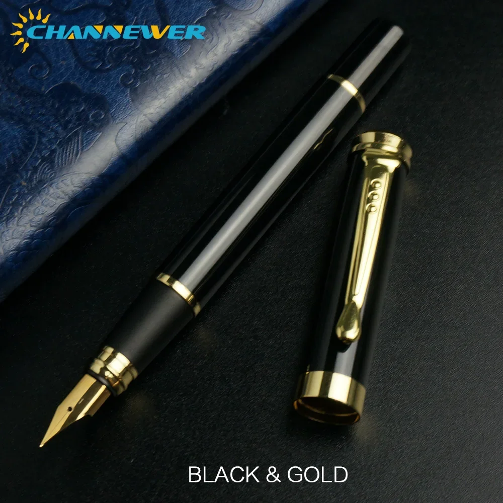 STONEGO Füllfederhalter mit 0,38 mm ultrafeiner Spitze, schwarzer metallischer Kalligraphie-Geschenkstift mit Tintennachfüllkonverter, Executive-Stift – Detail 7