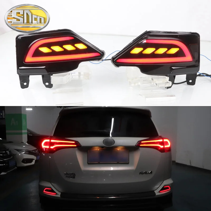 Светодиодный задний бампер отражатель светильник для Toyota RAV 4 rav4 2016 2017 2018 DRL +