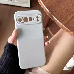 Luxury Original Dot Texture Frosted Plush Phone Case - Elegant Back Cover - Google PIxel 9PRO - XL (Gray)