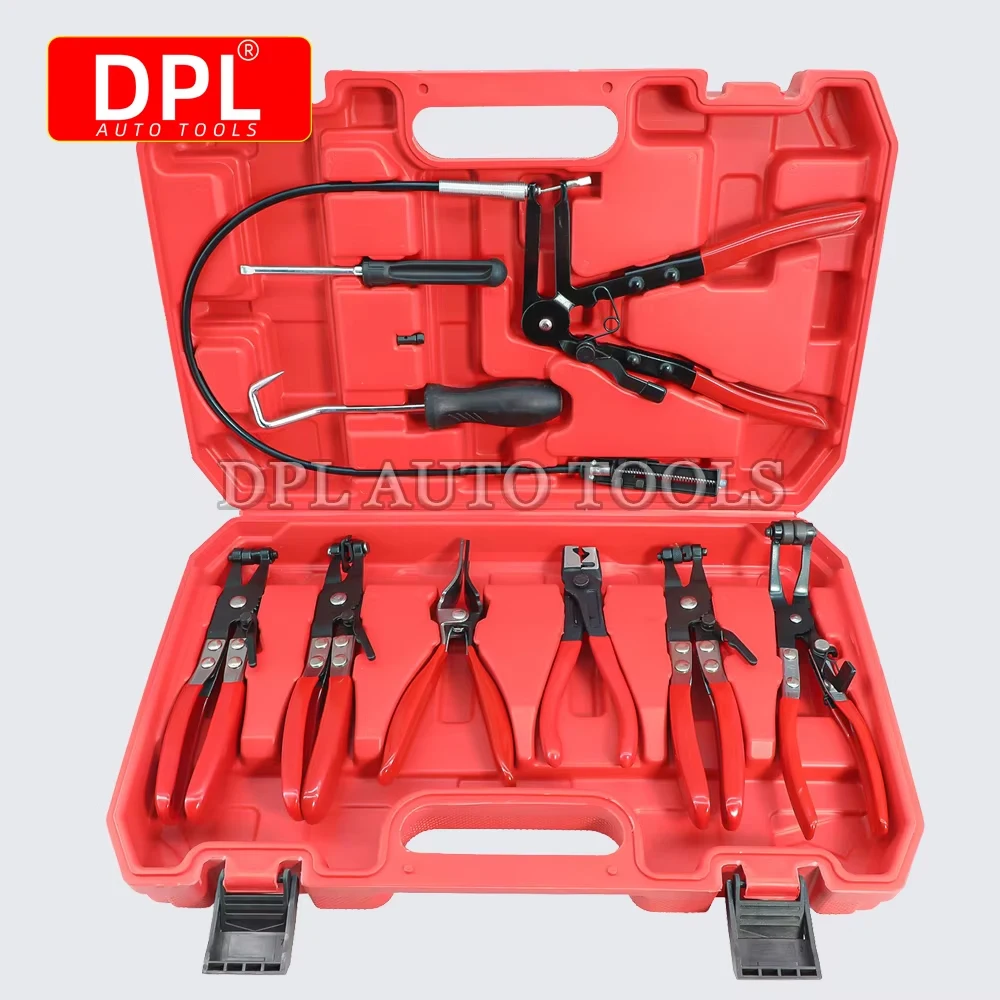 Hose Clamp Pliers Set 9pcs Hose Clamp Removal and Installation Tool Kit for Automotive Coolant Radiator Heater
