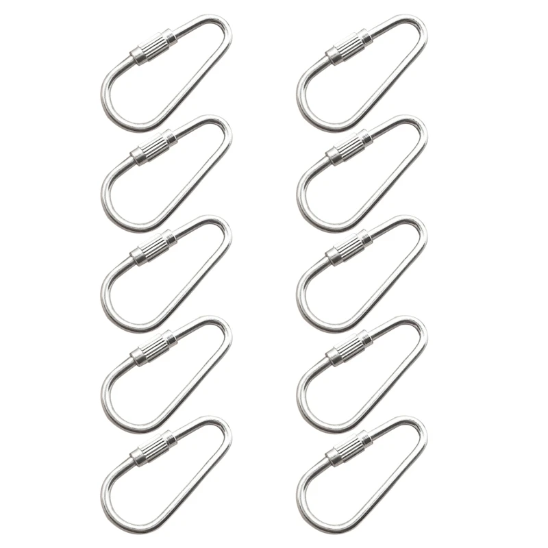 New 10-Piece Bird Toy Parts Stainless Steel Hooks for Hanging Parrot Feeder Mirror Toy Small Animal Tunnel Hammock Nest