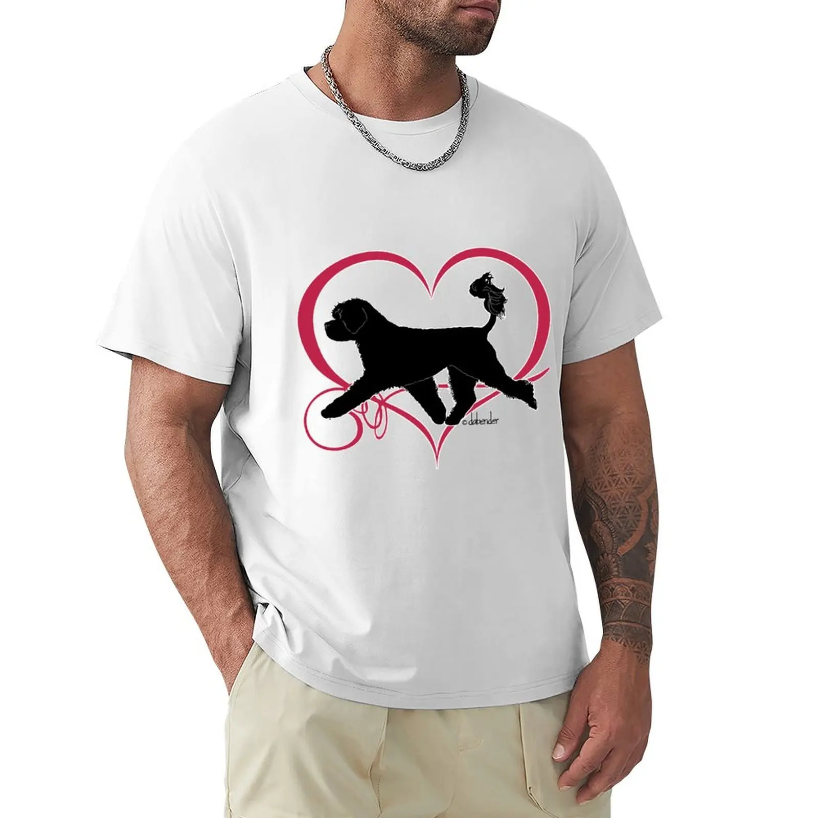

Portuguese Water Dog Heart Retriever T-shirt plus sizes boys whites funnys tees t shirts men