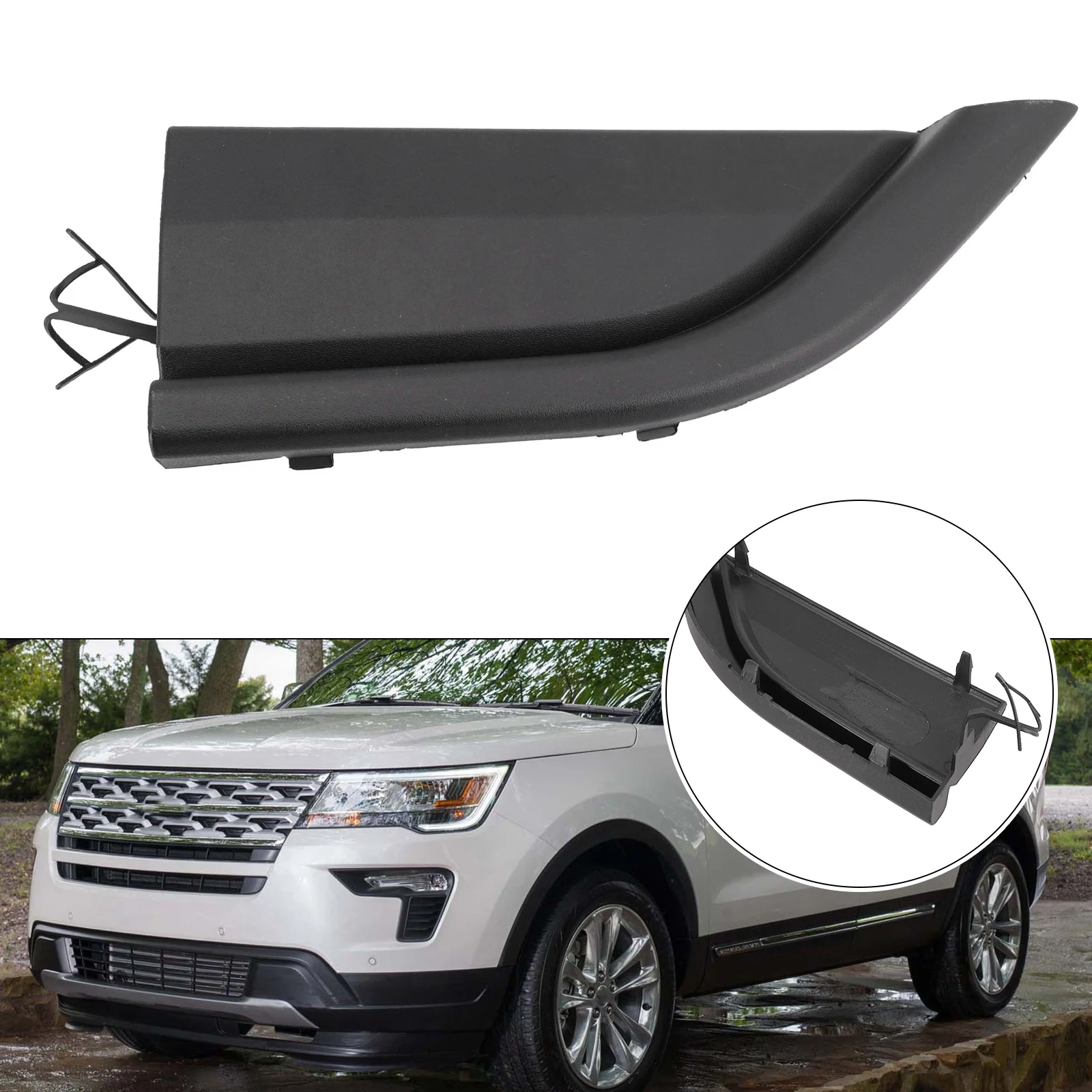 

1x LB5Z-17E811-AB Right Front Bumper Cover Spacer Panel Fits For Ford Explorer 2020-2021 Bumper Cover Exterior Accessories