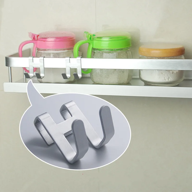 Space-Aluminum-Metal-Door-Hook-Frame-Free-Hole-Wall-Hook-Towel-Rack-Key ...