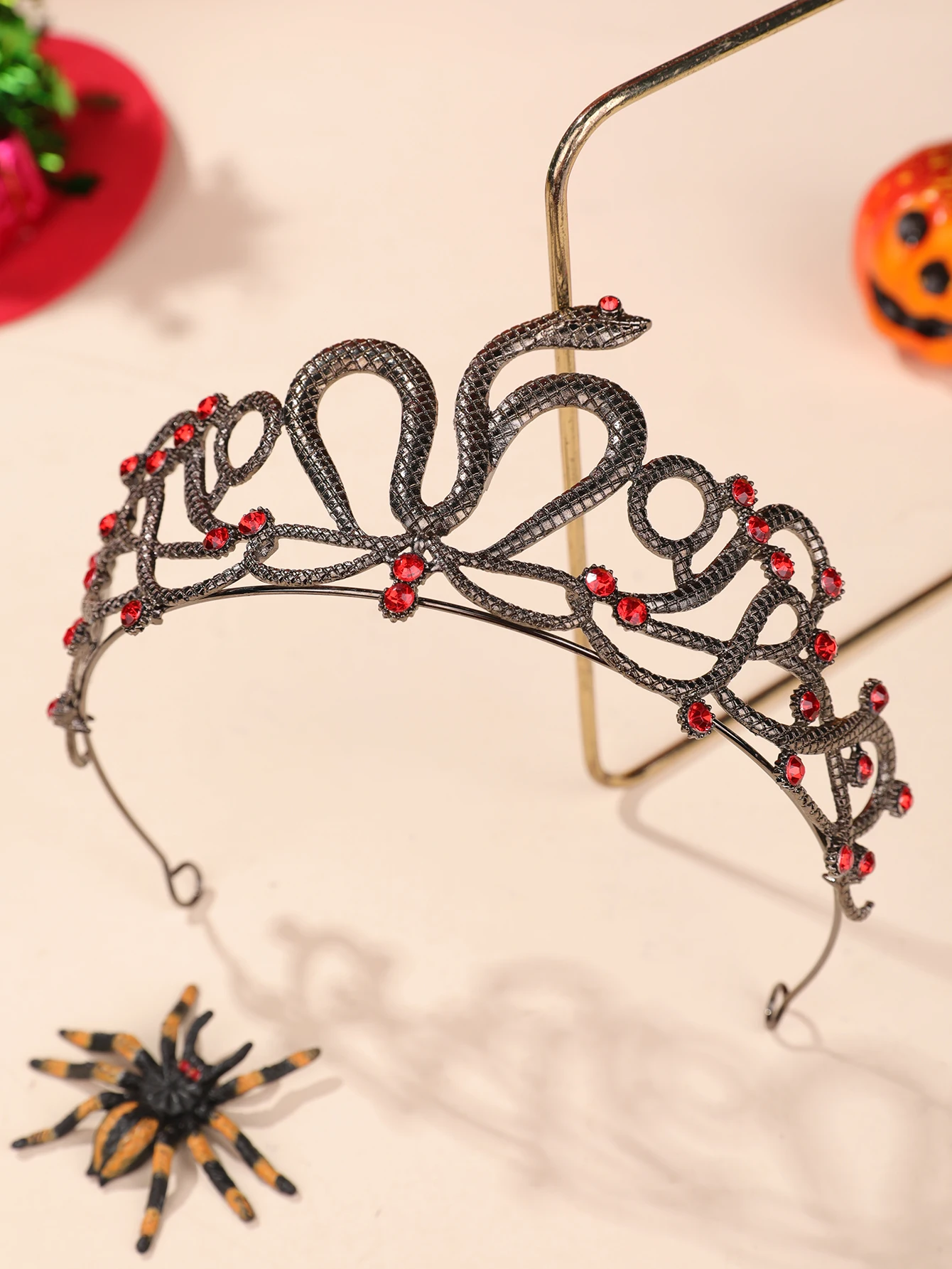 Gothic Halloween Wasser Diamant Krone Kopfbedeckung Dunkles Design Modisches beliebtes Accessoire für Europa – Detail 17