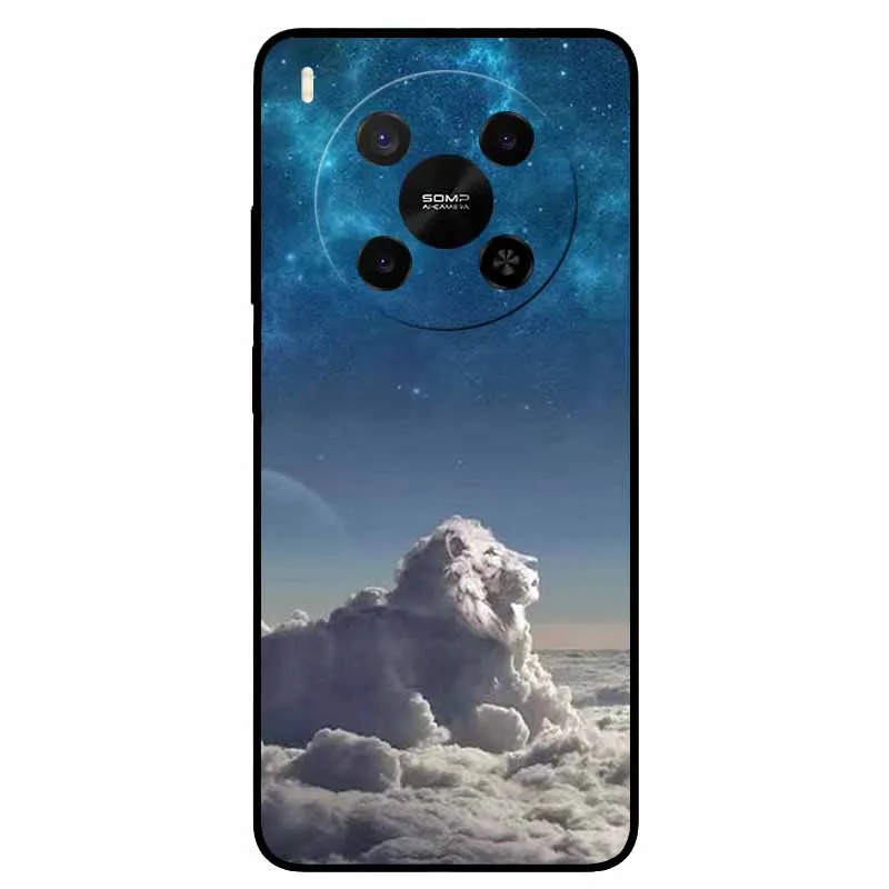 Lion Cat Black Soft Silicone Fashion Phone Case - Protective TPU Coque