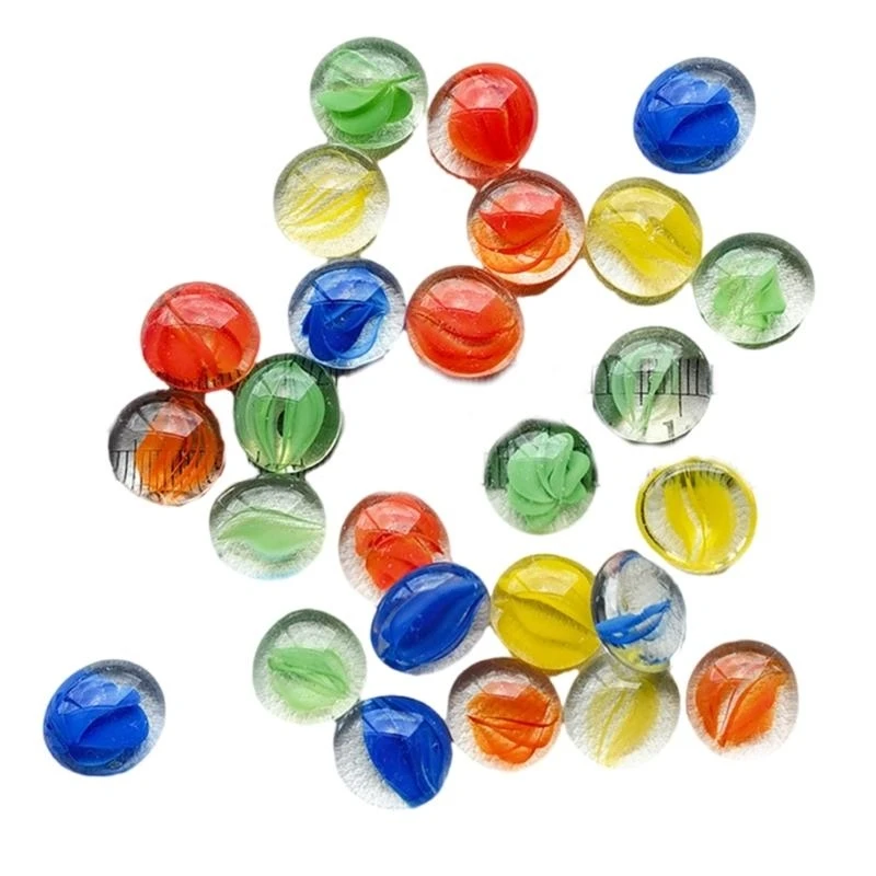 2.2pound Colorful Glass Beads Flat Bottom Marble Beads for Craft Project Flower Vase and Home Decors and Art Supply K2WE