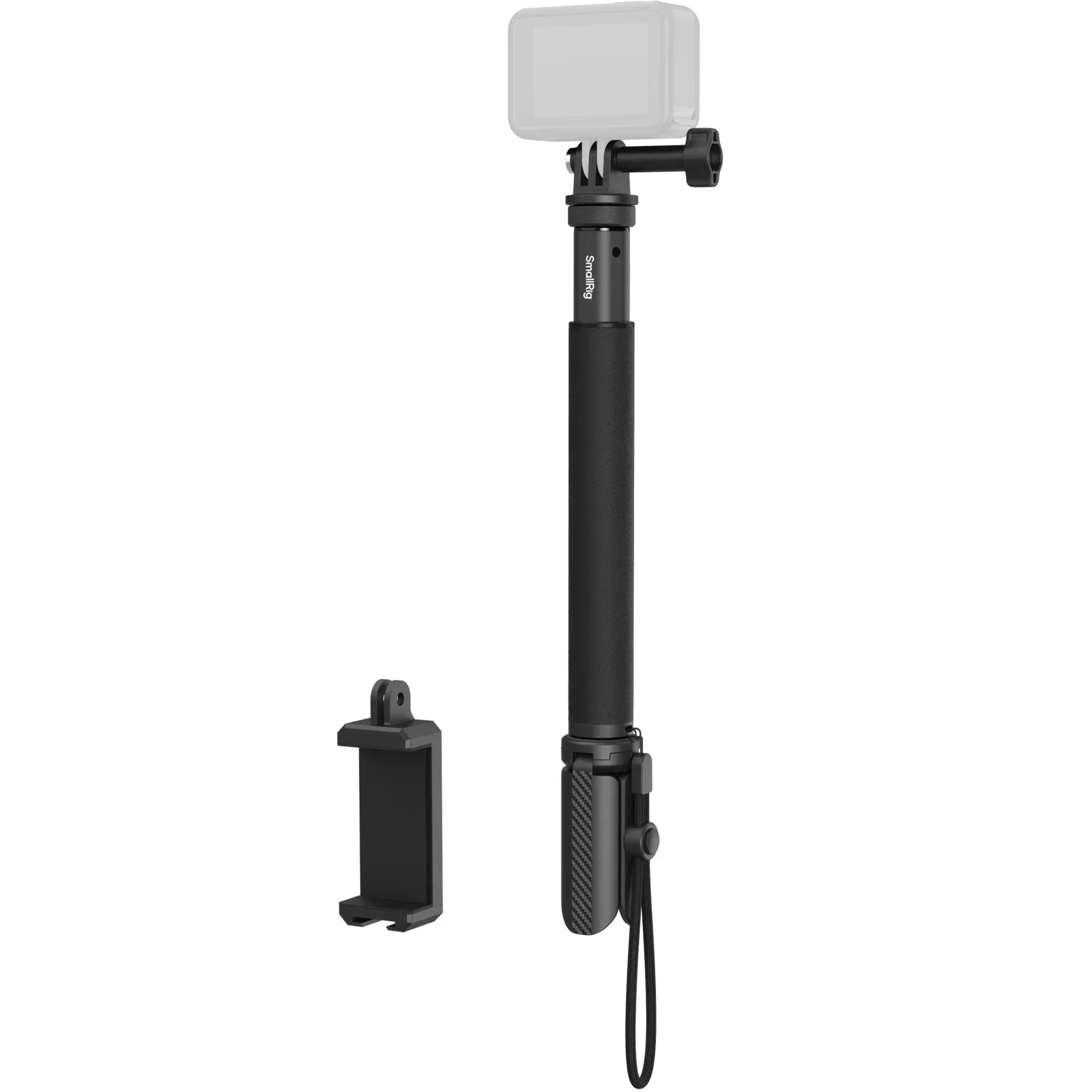 SmallRig Selfie Stick for Action Cameras with Smartphone Clamp for DJI Action 3