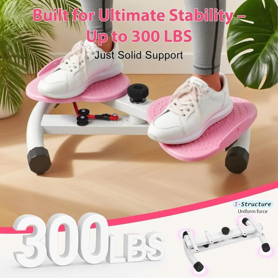 Waist Twister Machine, Adjustable Exercise Twist Board – Noiseless Ab Twister for Belly Fat & Core Workout – 300 lbs Capacity Wa