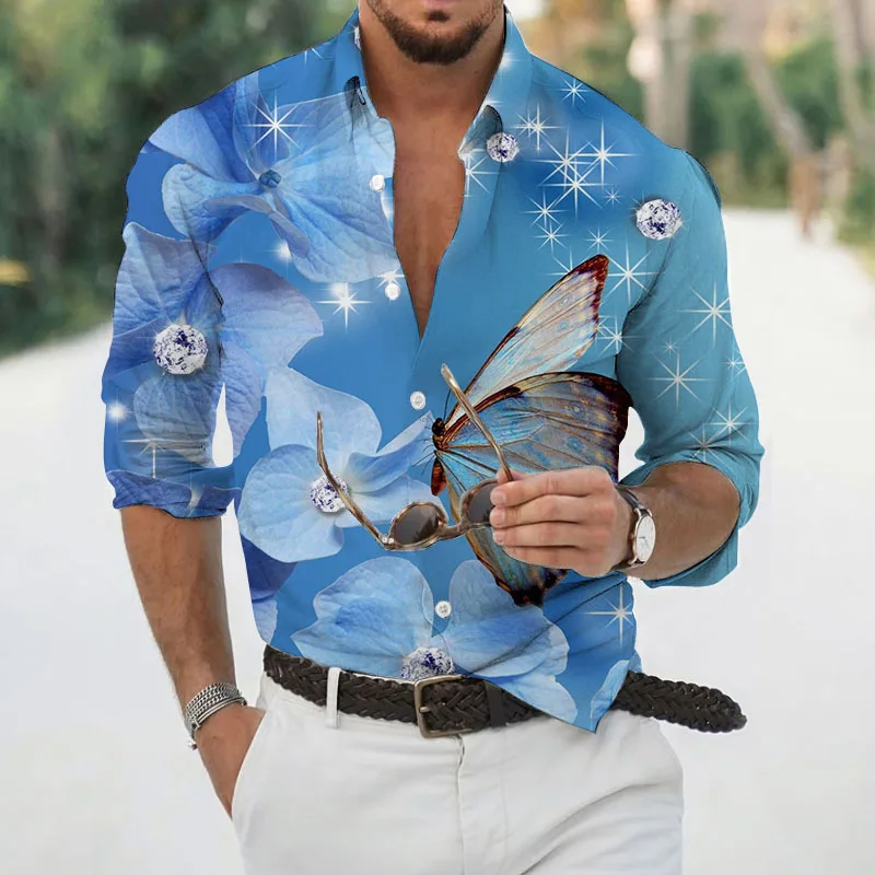 

Men's Hawaiian Long Sleeve Shirt Oversized 3D Printed Casual Wear Most Sold Novelties 2023 Trend to Sell Mens Clothes Medieval