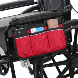 Wheelchair Armrest Side Storage Bag Waterproof Wheelchair Armrest Pouch For Most Walking Wheels And Mobile Equipment Accessories