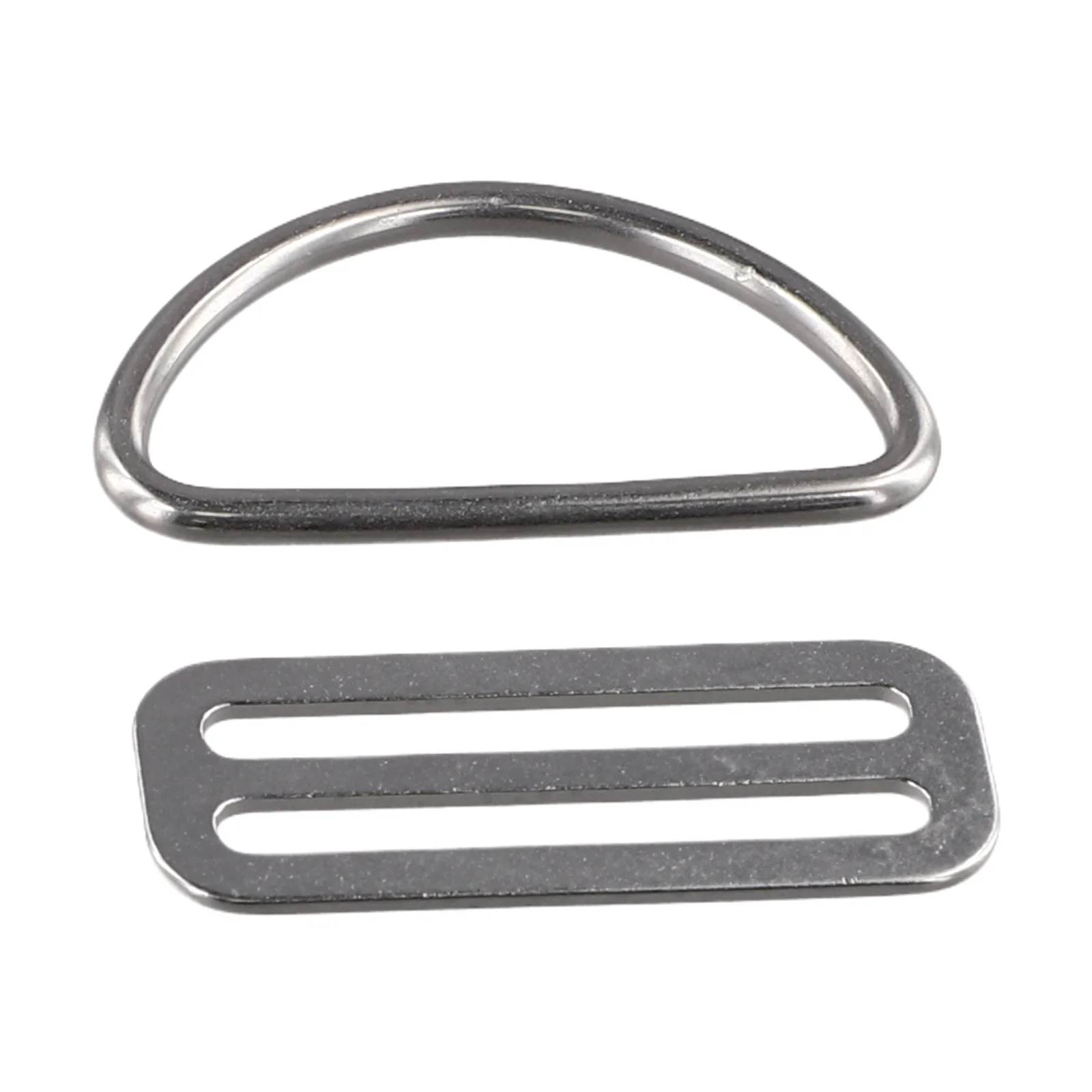 Buckle D Ring 2"/5cm Anti-corrosion Silver Stainless Steel Universal Lightweight Portable Scuba Diving Durable 3