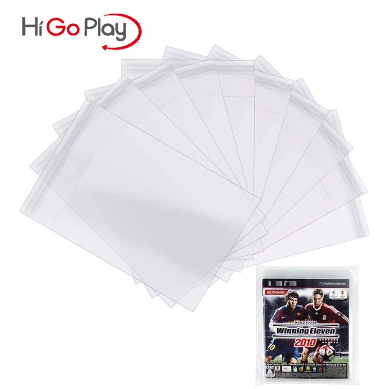 100pcs CD Game Case Resealable OPP Plastic Bags Instruction Booklet Sleeves for Sony PS3 Manual Storage Accessories
