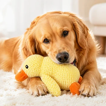 Squeaky Plush Rope Dog Toy 1