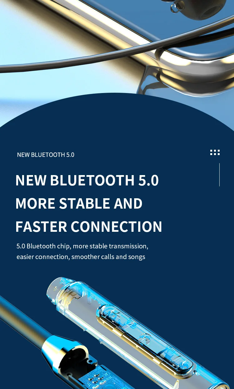 Wireless Bluetooth Headphones In-ear Neckband Sports Headset_voghion.com
