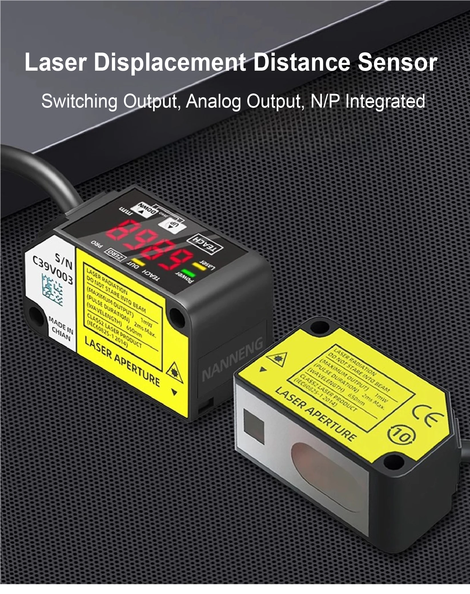 HG-C1030/C1050/C1100/C1200/C1400 Laser Displacement Sensor PNP/NPN 4-20mA/0-5V O