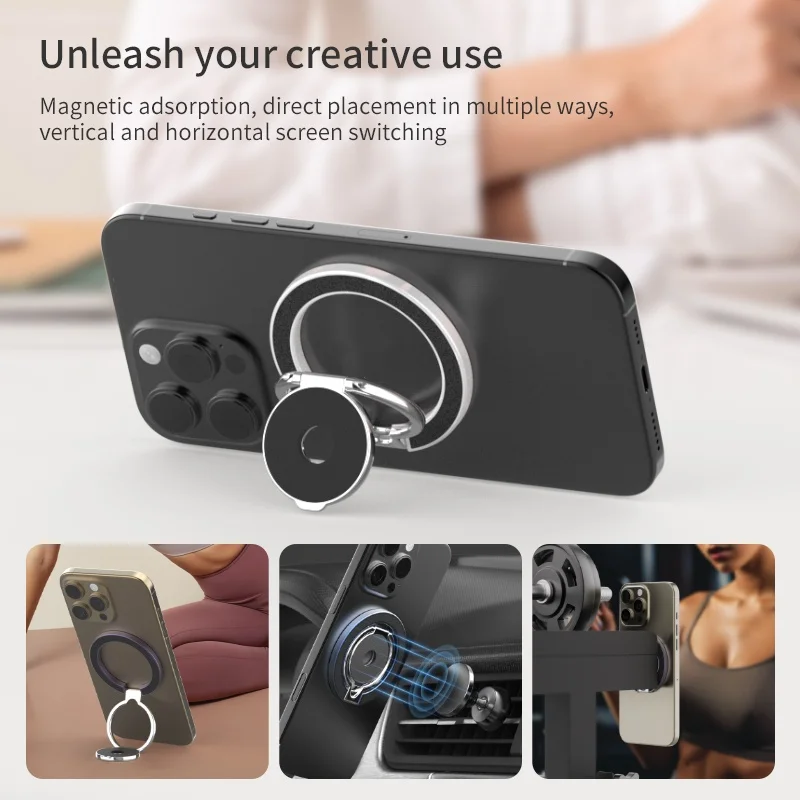 Magnetic Phone Finger Ring Holder Foldable Desktop...