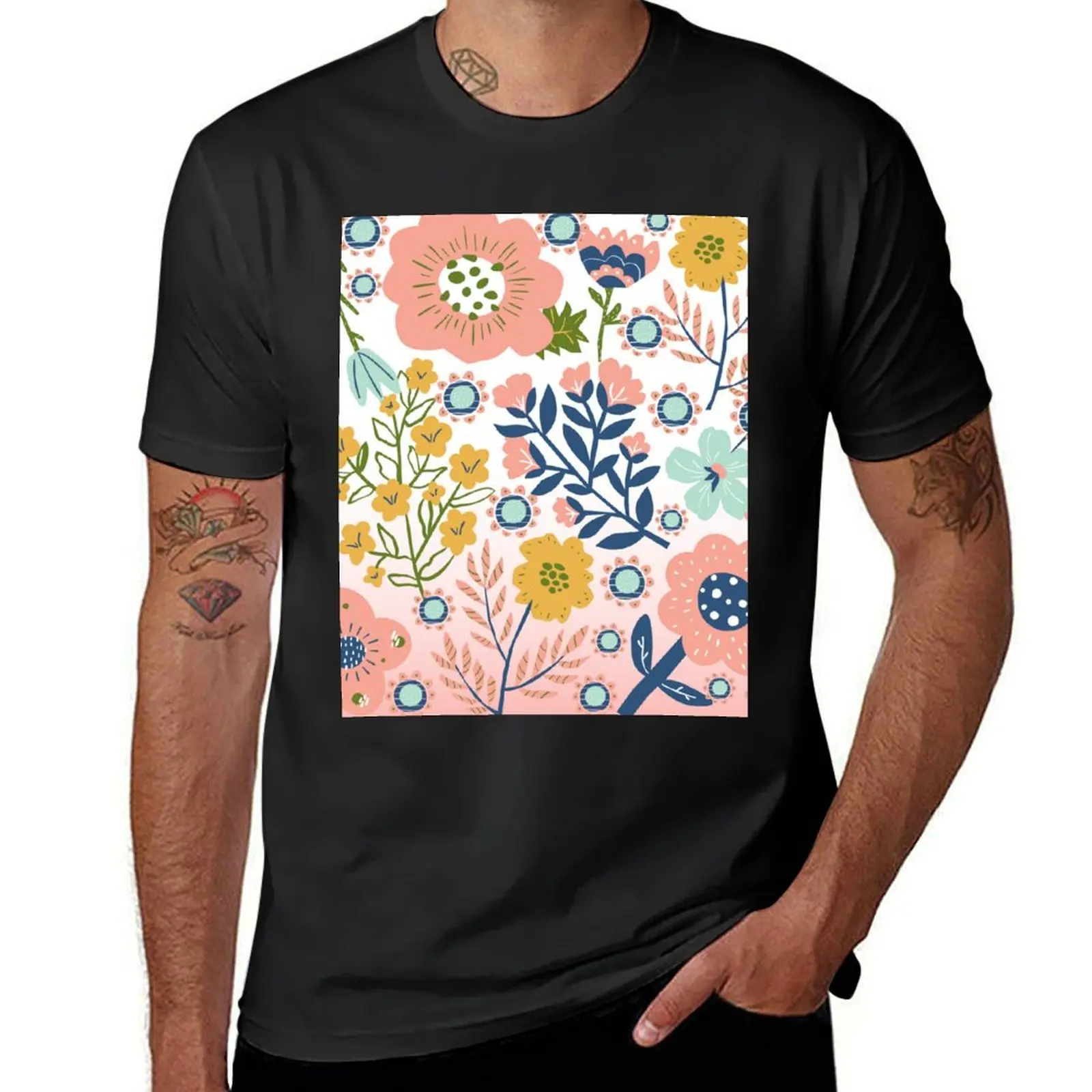 

Organic Floral Summer T-shirt aesthetic clothes anime tees cute clothes Men's t shirts
