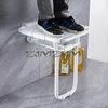 Wall-mounted Bathroom Stool, Stainless Steel, PVC, Plastic, Foldable Bench, Shower Chair, Shower Folding Seat, Furniture 3