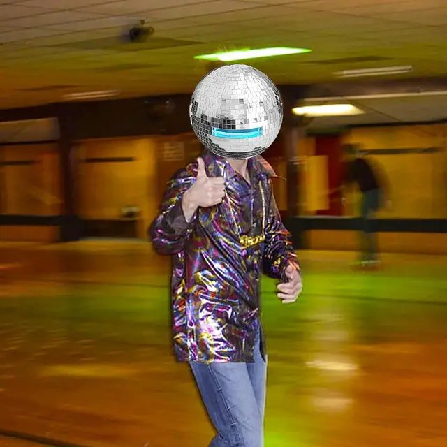 Disco Ball Hat Clear Acrylic Bubble Space Helmet Glow Party