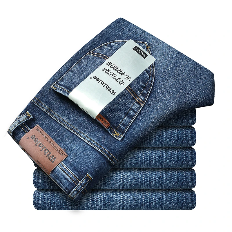 Men Jeans Stretch Denim Trousers