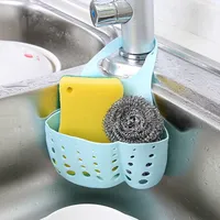 Home Storage Drain Basket Kitchen Sink Holder Adjustable Soap Sponge Shlf Hanging Drain Basket Bag Kitchen Accessories 5