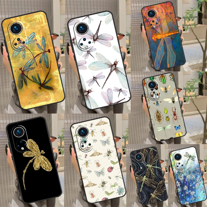 Dragonfly Insect Pattern Funda For Honor X9A X8A X7A X6A X7 X8 X9 8X 9X Magic 5 Pro Honor 70 50 90 Lite Back Case