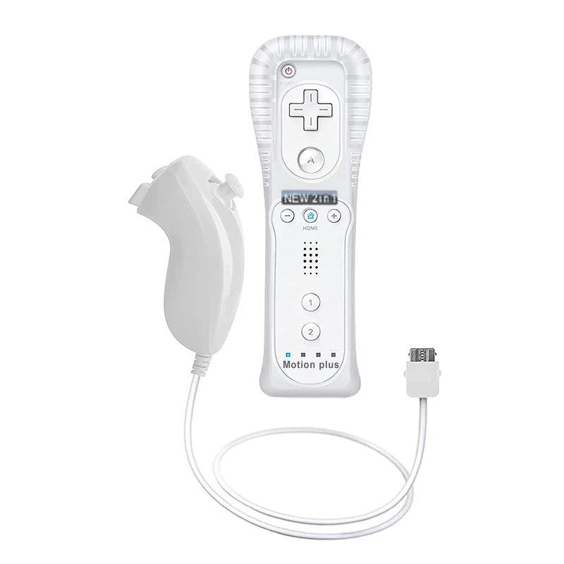 Per Nintendo Wii 2 In 1 Telecomando Wireless Gamepad Controller Incorporato Motion Plus Telecomando Per Nintendo Wii Nunchuck Joystick